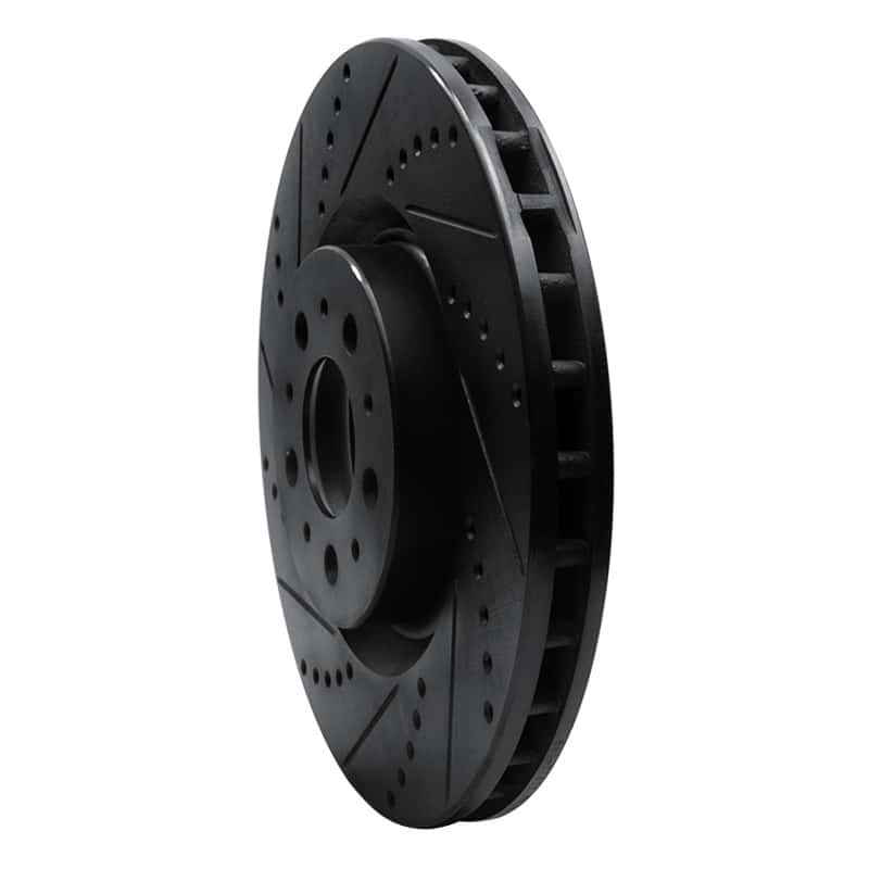 R1 Concepts — R1 04-07 Volvo S60 Front Left Drilled & Slotted Black Brake Rotor
R1 Brake Rotor Drill - view 2