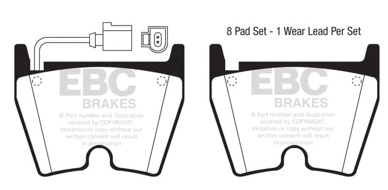 EBC — EBC 17-18 Audi RS3 Yellowstuff Front Brake Pads
Disc Brake Pad - view 1