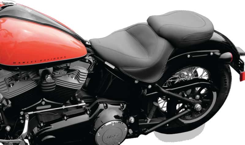 Mustang Motorcycle — Mustang 11-13 Harley Blackline, 12-17 Slim,Slim S Wide Touring Solo Seat - Black - view 3