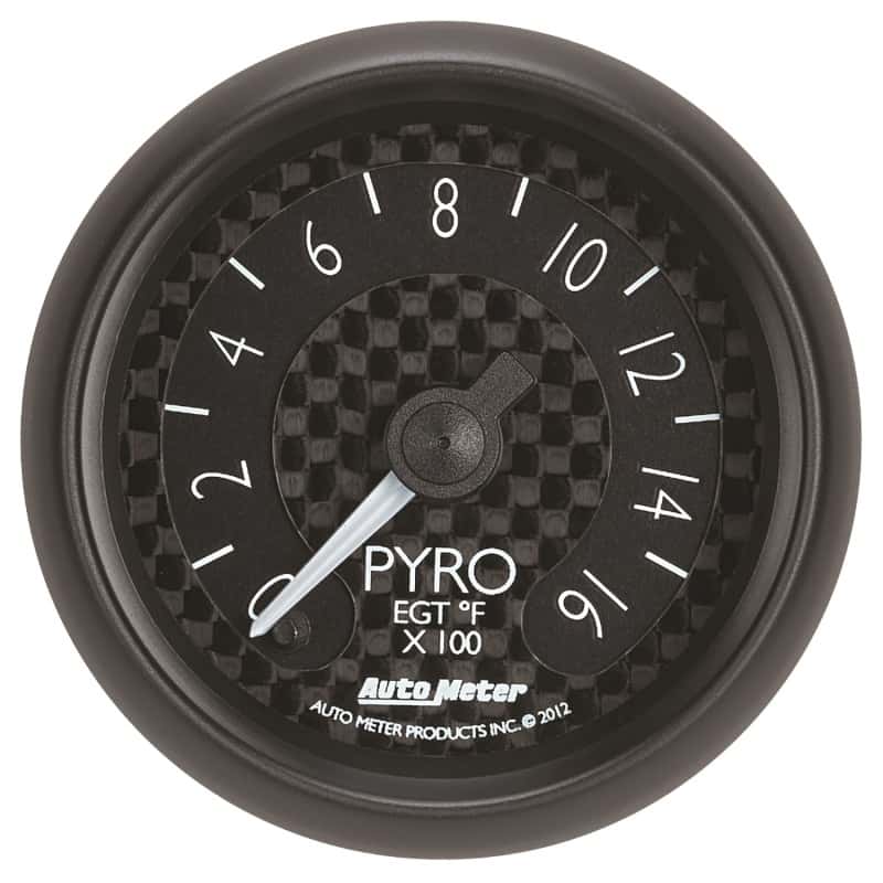 AutoMeter — Autometer GT Series 52mm Full Sweep Electronic 0-1600 Deg F EGT/Pyrometer Gauge
2-1/16" PYROMETER KI - view 12