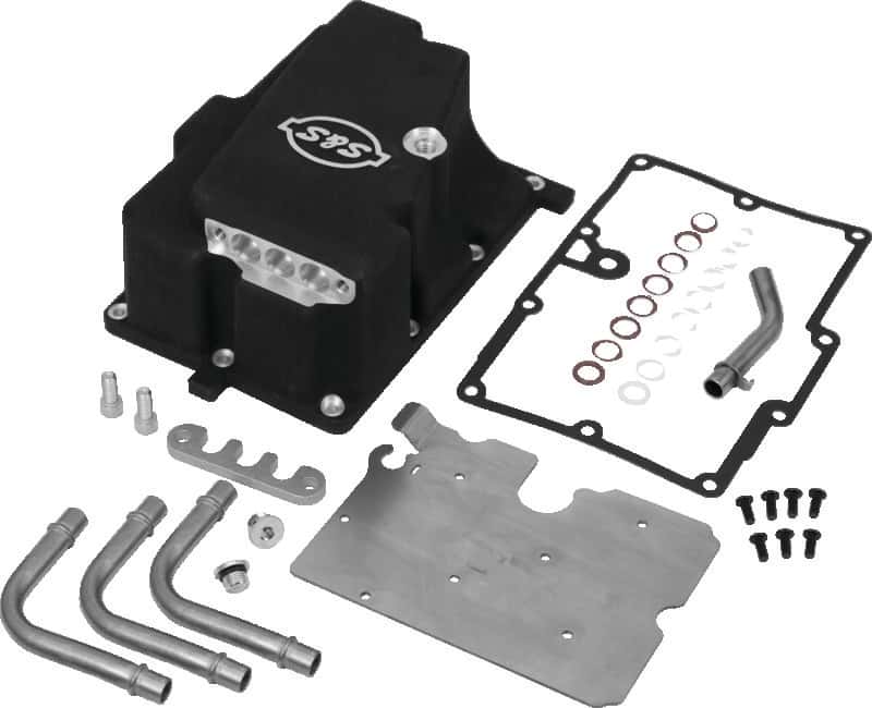 S&S Cycle — S&S Cycle 2006 Dyna Models Oil Supply Line Installation Kit - Wrinkle Black - view 2