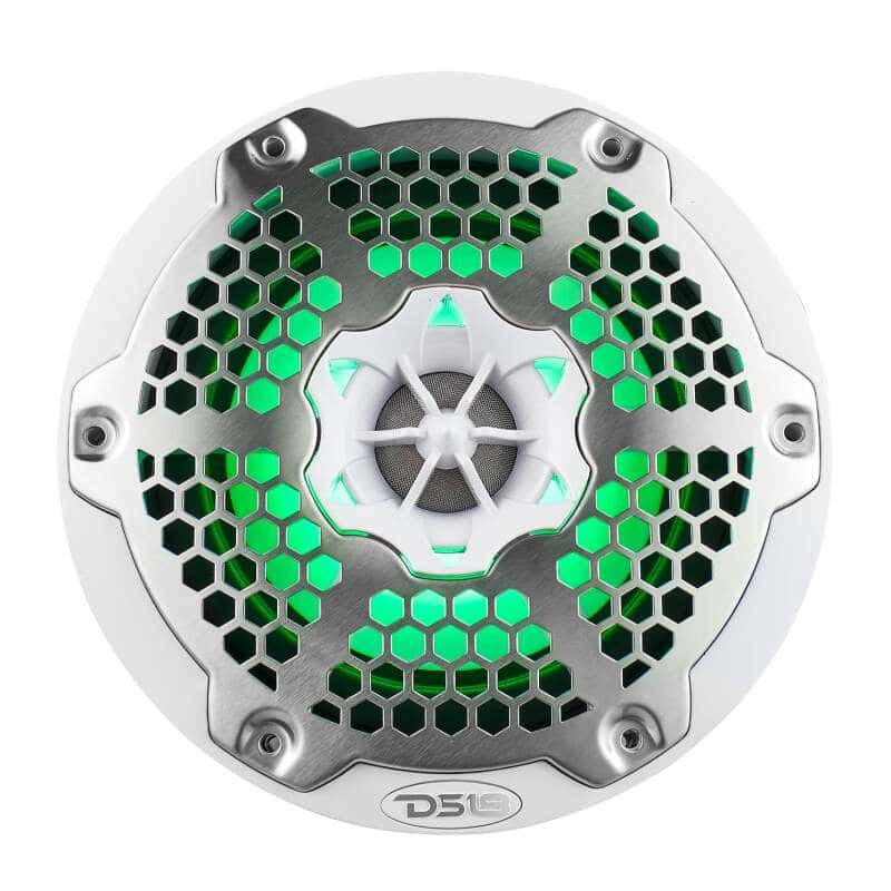 DS18 — DS18 NXL-M Series Speaker w/ RGB LED Lights 6.5in 2-Way 100 Watts RMS 4 ohm White w/ Cover - view 3
