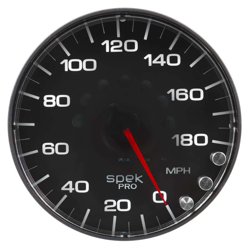 AutoMeter — Autometer Spek-Pro Gauge Speedometer 5in 180 Mph Elec. Programmable Black/Black
GA 5" SPEEDO BFB SPK - view 2