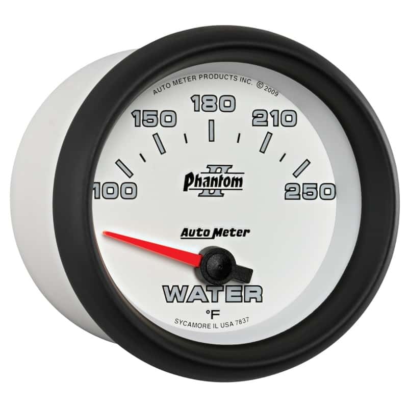 AutoMeter — Autometer Phantom II 2-5/8in 100-250 Degrees F Electrical Water Temperature Gauge
2-5/8" WATER TEMP, 1 - view 11