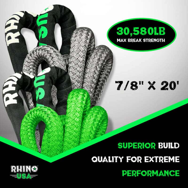 Rhino USA — Rhino USA Kinetic Energy Recovery Rope (7/8In X 20Ft) Green
Recovery Rope - view 3
