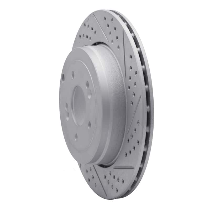 R1 Concepts — R1 10-16 Hyundai Genesis Coupe Rear Right Drilled & Slotted Geo-Carbon Rotor - view 2