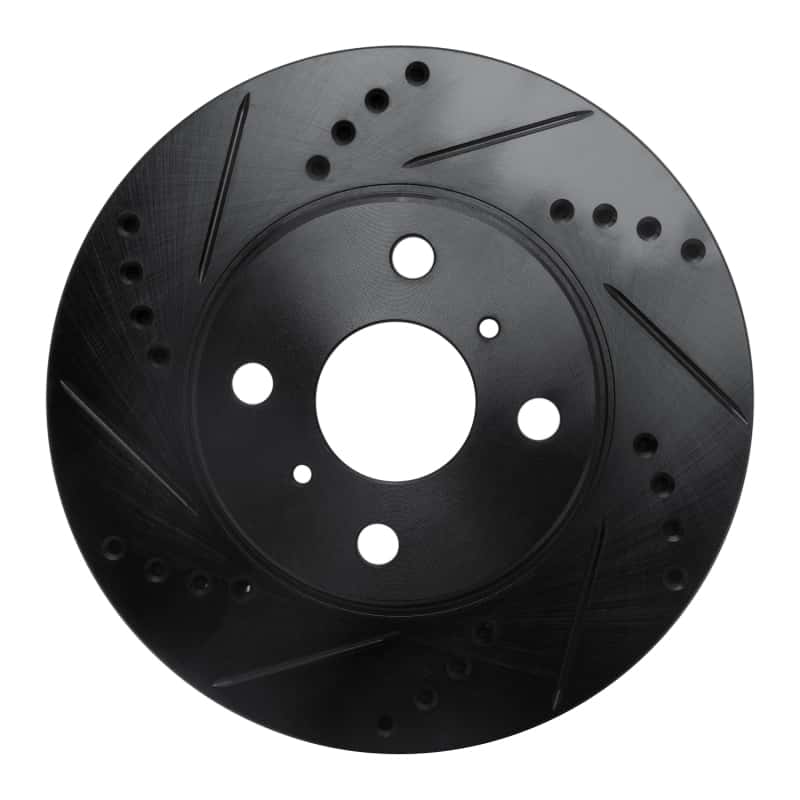 R1 Concepts — R1 04-06 Scion XB Front Left Drilled & Slotted Black Brake Rotor
R1 Brake Rotor Drill - view 1
