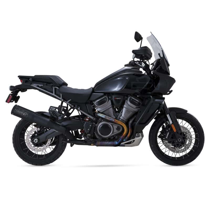 Vance and Hines — Vance & Hines HD 21-22 Pan America Hi-Output 450 S/O Black Slip-On Exhaust - view 2