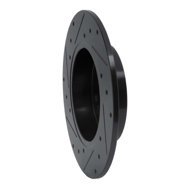 R1 Concepts — R1 94-04 Infiniti I30 Rear Right Drilled & Slotted Black Brake Rotor
R1 Brake Rotor Drill - view 4