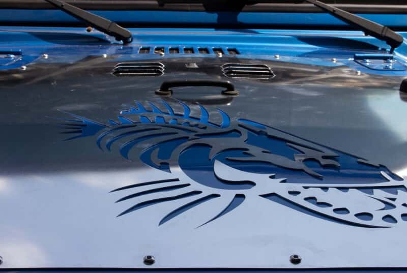 Fishbone Offroad — Fishbone Offroad 07-12 Jeep Wrangler JK Hood Louver - Black - view 8