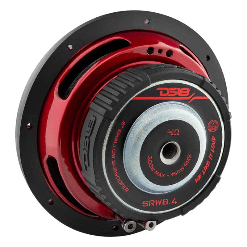 DS18 — DS18 8in 150 Watts RMS 4 ohm SVC Shallow Mount Subwoofer - view 1