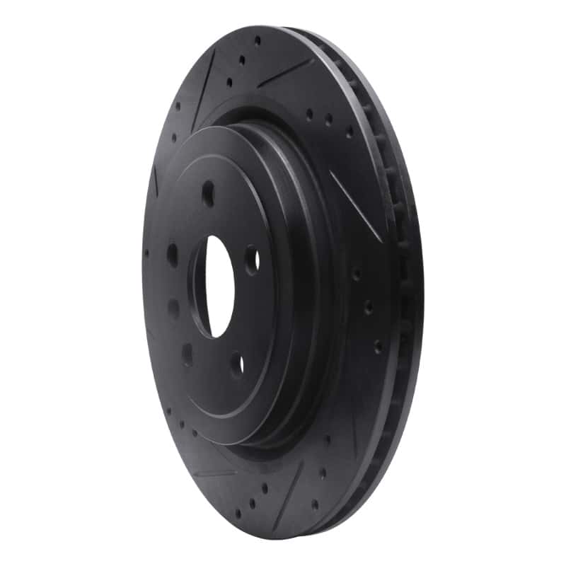 R1 Concepts — R1 08-14 Cadillac CTS Rear Left Drilled & Slotted Black Brake Rotor
R1 Brake Rotor Drill - view 2