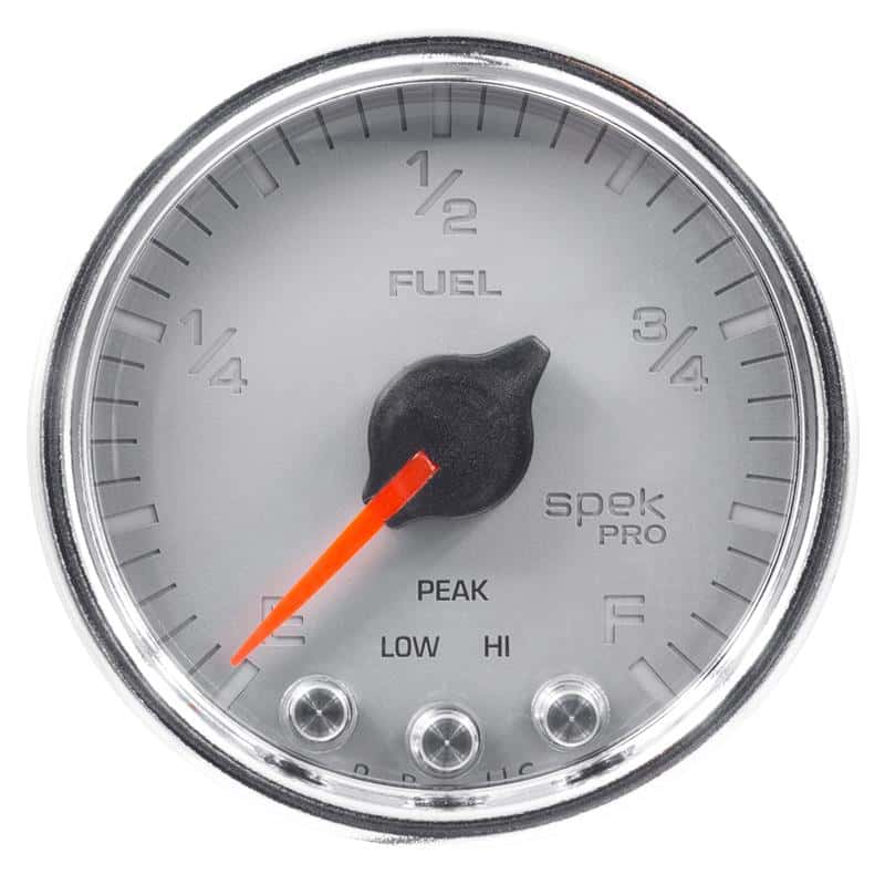 AutoMeter — Autometer Spek-Pro Gauge Fuel Level 2 1/16in 0-270 Programmable Slvr/Chrm
GA 2" FUEL SCC SPEK - view 2