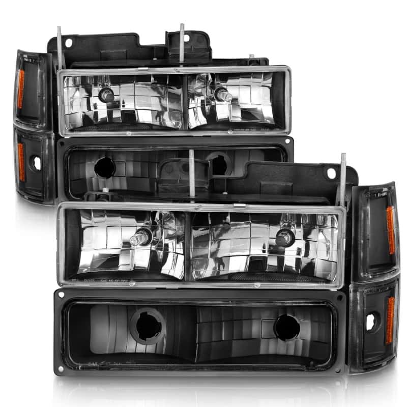 ANZO — ANZO 88-98 Chevrolet C1500 Crystal Headlights Black
Head Light Set
HdLtSet - view 3