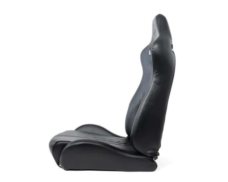NRG — NRG Reclinable Sport Seats (Pair) The Arrow Black Vinyl w/ Pressed NRG logo w/ Black Stitch - view 2