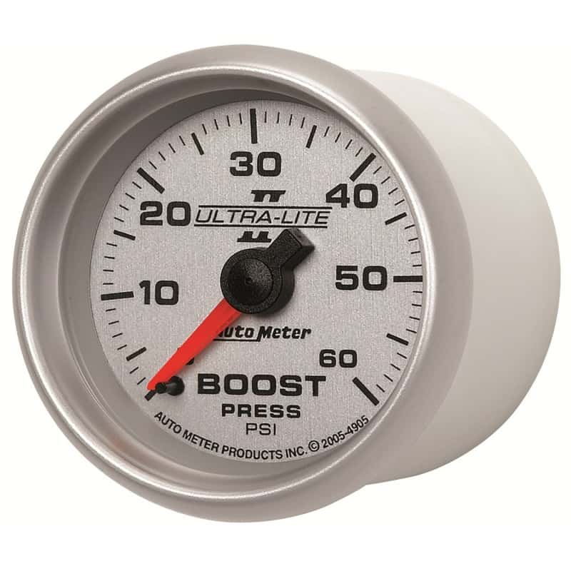 AutoMeter — Autometer Ultra-Lite II 52mm 0-60 PSI Mechanical Boost Gauge
2-1/16" BOOST, 0-60 - view 5