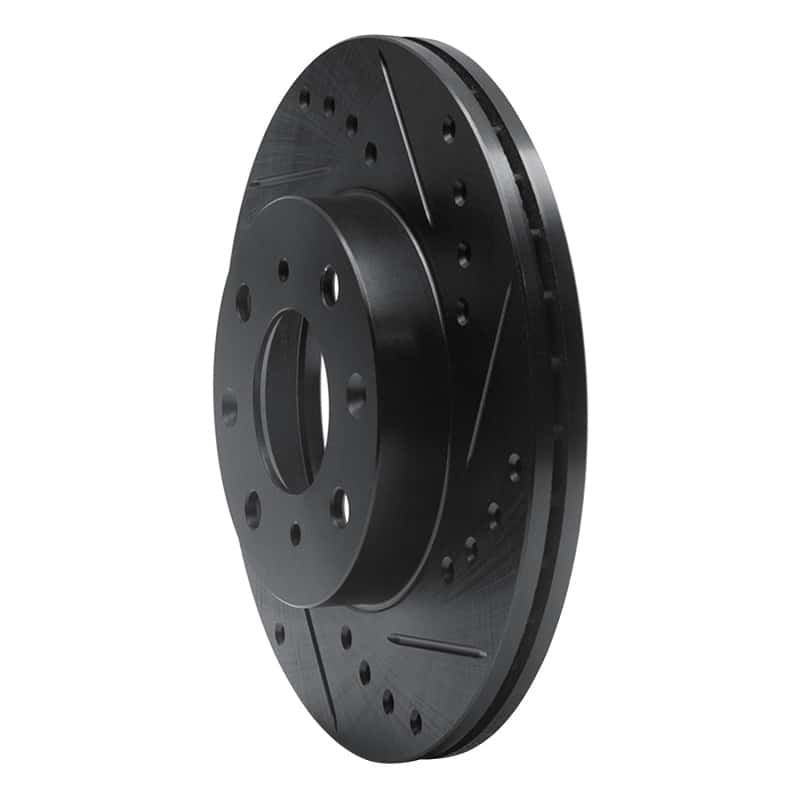 R1 Concepts — R1 86-91 Acura Integra Front Right Drilled & Slotted Black Brake Rotor
R1 Brake Rotor Drill - view 2