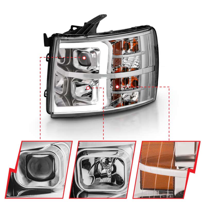 ANZO — ANZO 2007-2013 Chevy Silverado 1500 Projector Plank Style Chrome Amber
Head Light Set
HdLtSet - view 9