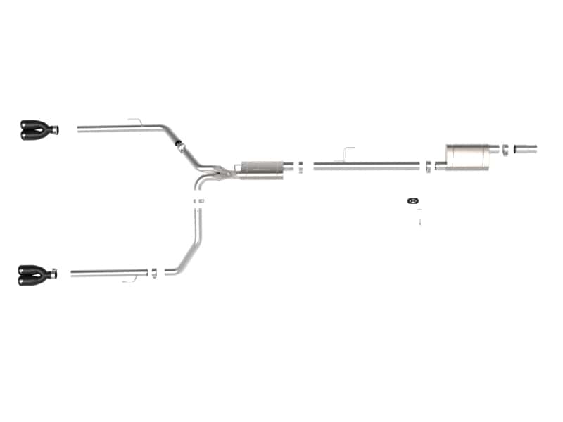 aFe — aFe Vulcan Series 3in-2-1/2in 304 SS Cat-Back 2020 Jeep Gladiator (JT) V6-3.6L w/ Black Tips
Cat-Back Exhaust - view 4