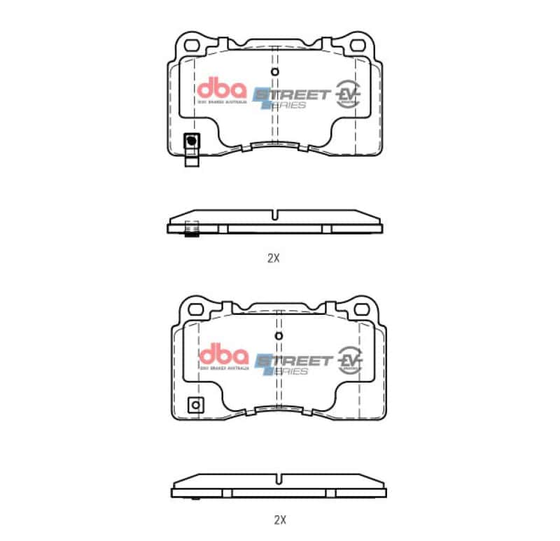 DBA — DBA 04-08 Acura TL (w/Brembo Front Caliper) Front SSEV Street Series Brake Pads
Brake Pad - view 1