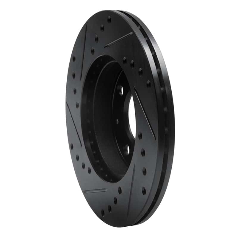 R1 Concepts — R1 86-91 Acura Integra Front Right Drilled & Slotted Black Brake Rotor
R1 Brake Rotor Drill - view 4