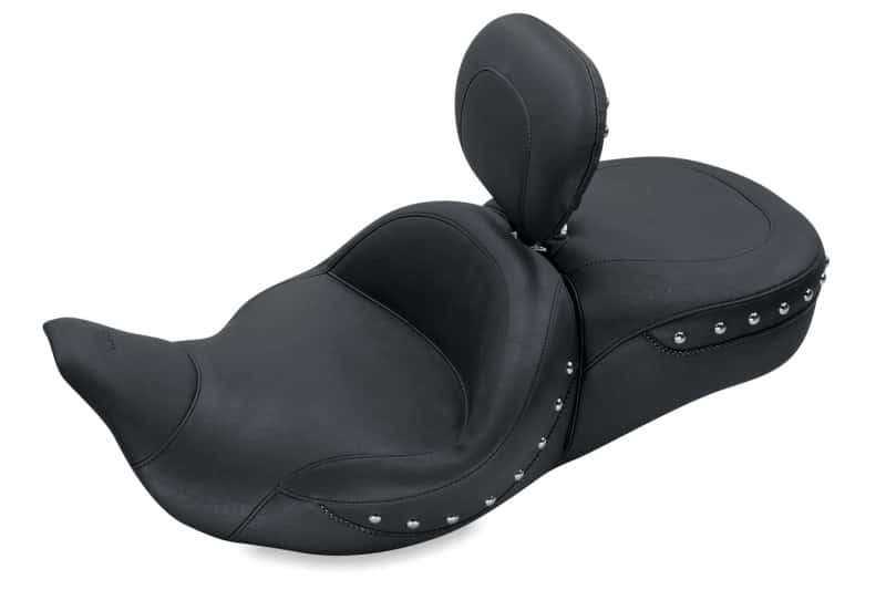 Mustang Motorcycle — Mustang 08-21 Harley Electra Glide,Rd Glide,Rd King,Str Glide Touring 1PC Seat w/DBR -Black - view 1