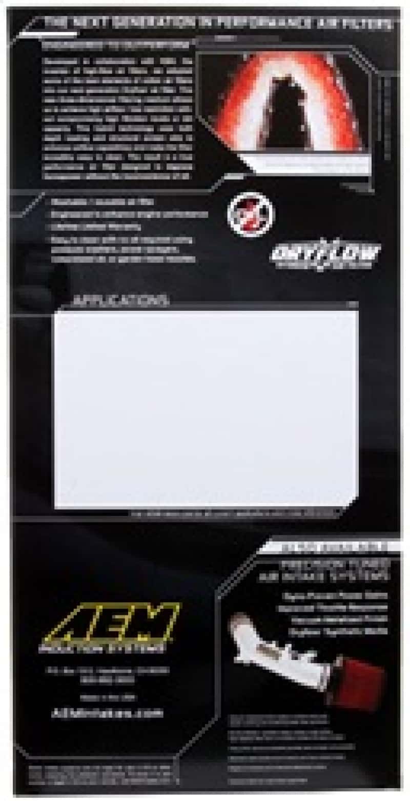 AEM Induction — AEM 98-10 Mercedes C/CLK/E/GL/ML/R/S/SL Class Dryflow Panel Air Filter
AEM DryFlow Air Filt - view 5