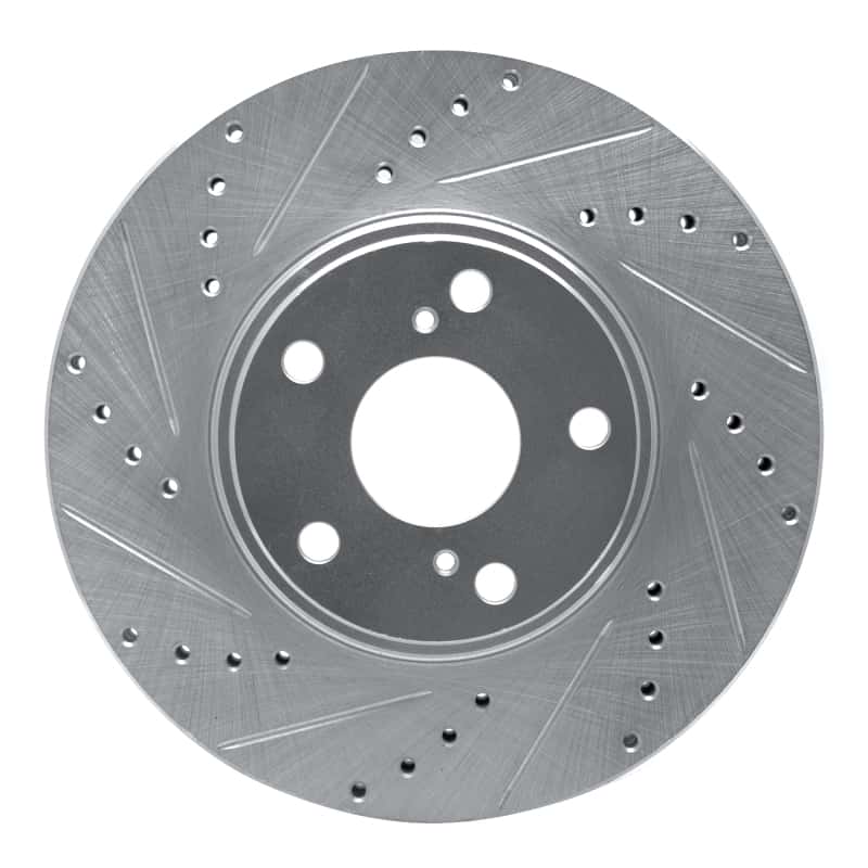 R1 Concepts — R1 99-07 Lexus ES300 Front Left Drilled & Slotted Silver Brake Rotor
R1 Brake Rotor Drill - view 1