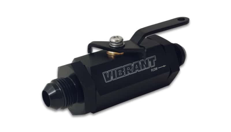 Vibrant — Vibrant -8AN to -8AN Male Shut Off Valve - Black
-8ANMaleShutOffValve - view 1