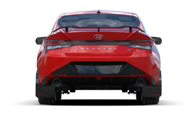 Rally Armor — Rally Armor 22-23 Hyundai Elantra N & N Line Black UR Mud Flap w/Light Blue Logo
Mud Flap - view 3