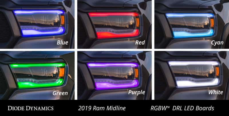 Diode Dynamics — Diode Dynamics RGBW DRL LED Boards for 2019-2023 Ram 1500 Midline - view 6