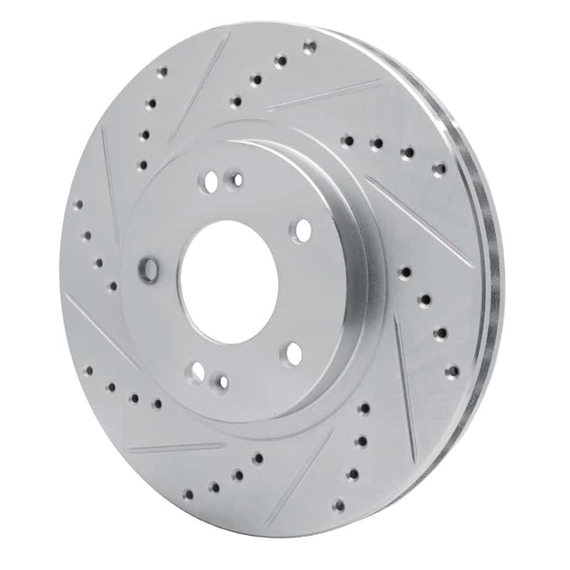R1 Concepts — R1 01-06 Hyundai Santa Fe Front Left Drilled & Slotted Silver Brake Rotor
R1 Brake Rotor Drill - view 2