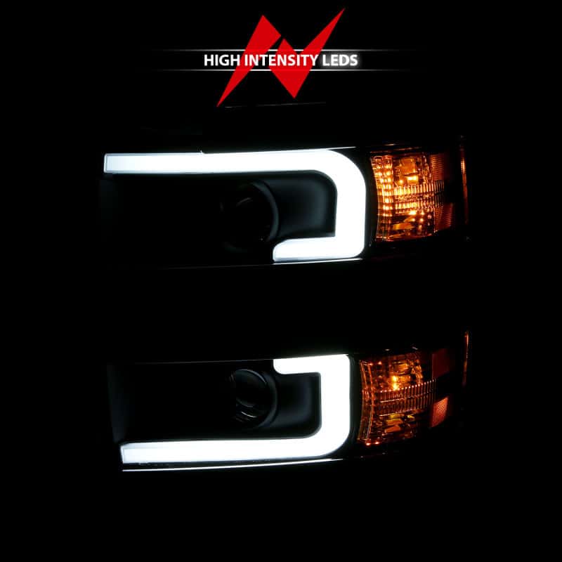 ANZO — ANZO 2015-2016 Chevrolet Silverado Projector Headlights w/ Plank Style Design Black w/ Amber
Head Light Set
HdLtSet - view 6