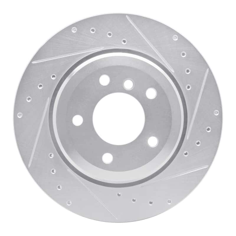 R1 Concepts — R1 01-06 BMW 330I Rear Right Drilled & Slotted Silver Brake Rotor
R1 Brk Rot Drl Slt - view 1