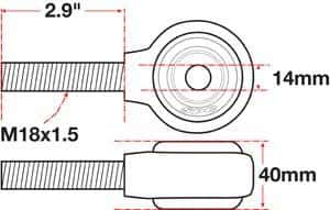SPC Performance — SPC Performance xAxis Rod End Ball Joint
CROSSAXIS ROD END
XAXIS JOINT - view 2