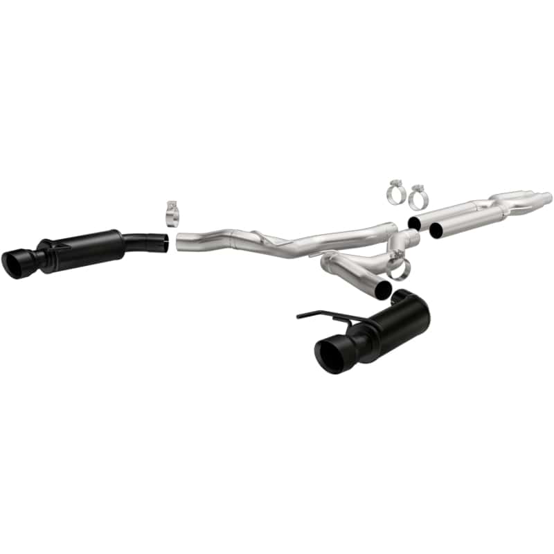 Magnaflow — MagnaFlow Cat-Back 15-16 Ford Mustang 5.0L V8 Competition SS 3in Dual Split Rear 4.5in Black Tips
Cat-Back - view 2