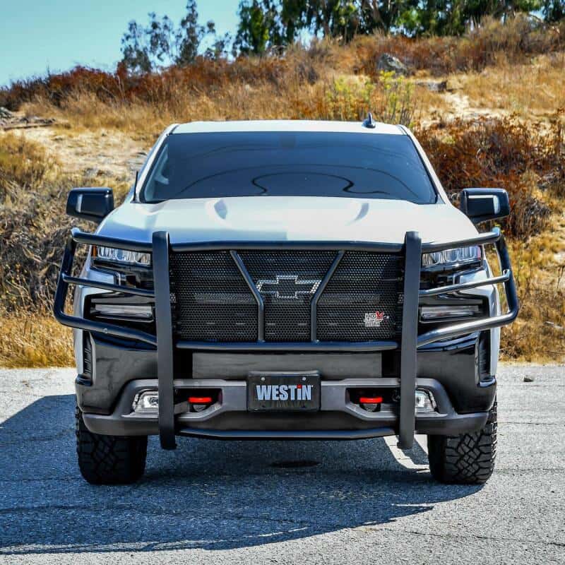 Westin — Westin 19-21 Chevrolet Silverado 1500 HDX Modular Grille Guard - Black
Grille Guard - view 4