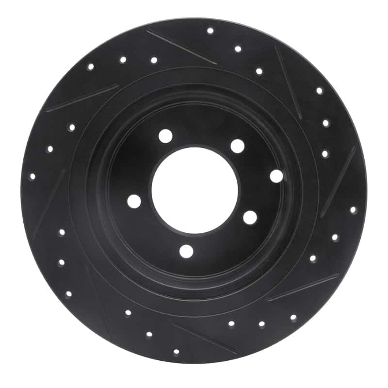 R1 Concepts — R1 07-17 Chrysler 200 Rear Left Drilled & Slotted Black Brake Rotor
R1 Brake Rotor Drill - view 5