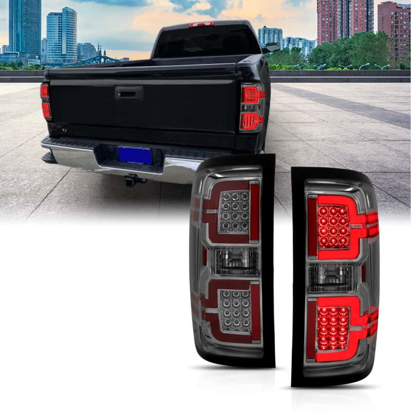 ANZO — ANZO 2014-2018 Chevy Silverado 1500 LED Taillights Smoke
Tail Light Set
LED Taillights - view 1