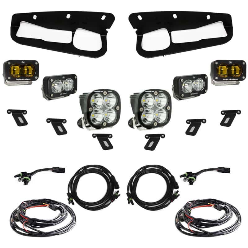 Baja Designs — Baja Designs 21-22 Ford Bronco w/Steel Bumper S2 SAE Pro Fog Pocket Light Kit w/Upfitter - Amber - view 1
