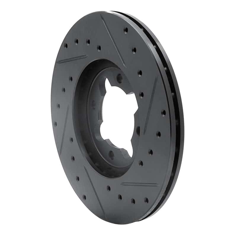 R1 Concepts — R1 82-85 Toyota Celica Front Left Drilled & Slotted Black Brake Rotor
R1 Brake Rotor Drill - view 4