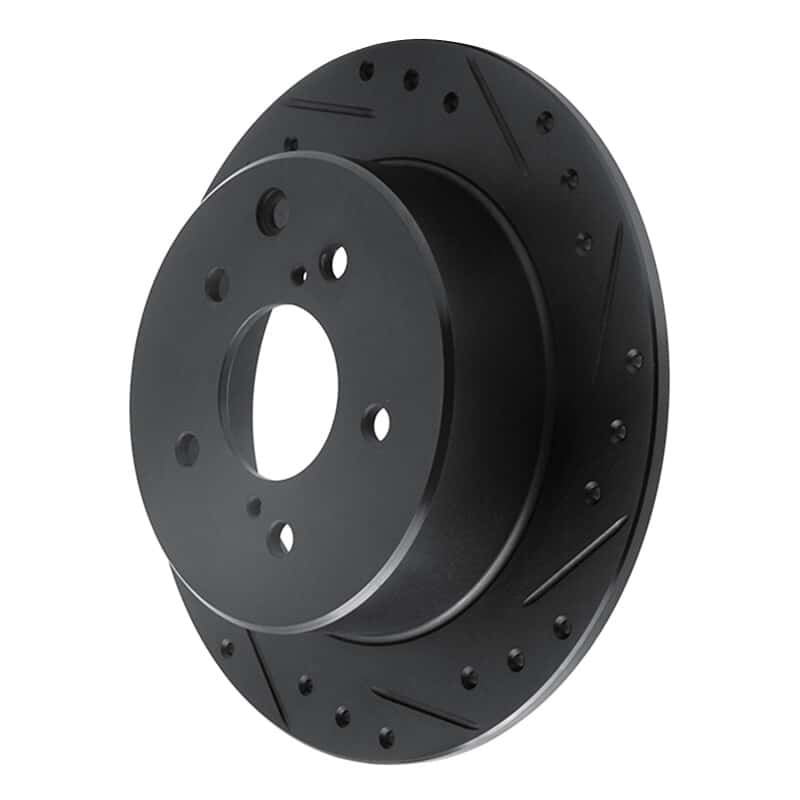 R1 Concepts — R1 90-96 Infiniti Q45 Rear Right Drilled & Slotted Black Brake Rotor
R1 Brake Rotor Drill - view 2
