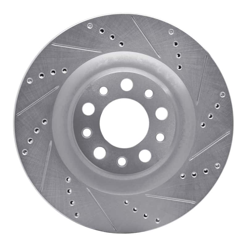 R1 Concepts — R1 2017-2025 Alfa Romeo Stelvio Rear Right Drilled & Slotted Silver Brake Rotor
R1 Brake Rotor Drill - view 1
