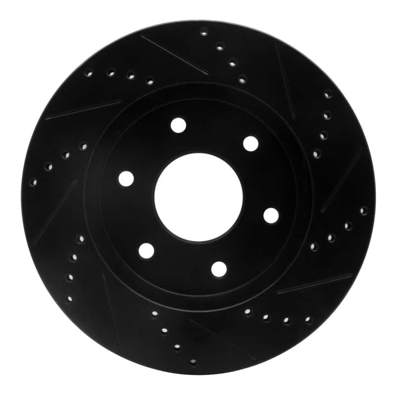 R1 Concepts — R1 04-05 Infiniti QX56 Front Left Drilled & Slotted Black Brake Rotor
R1 Brake Rotor Drill - view 5