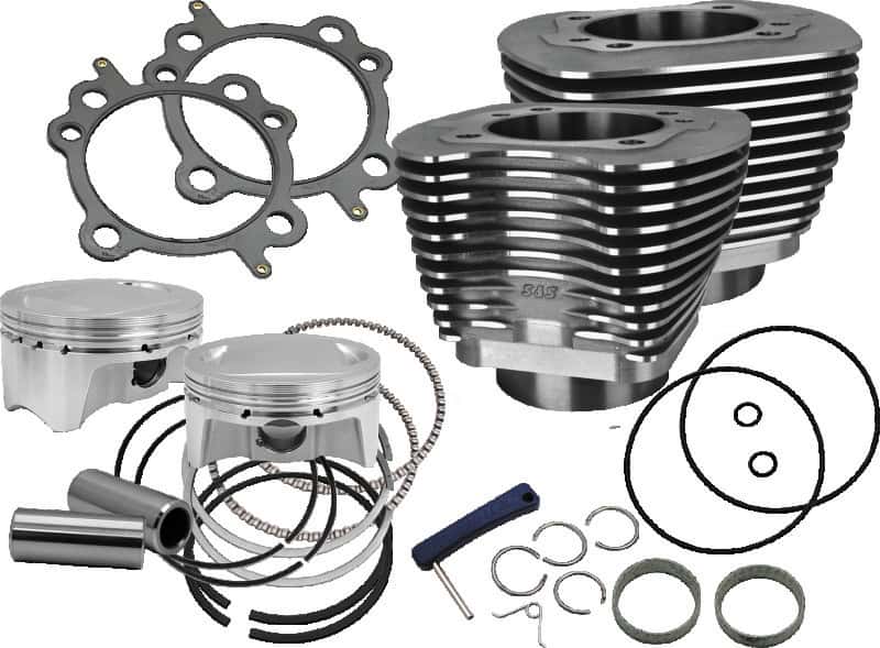S&S Cycle — S&S Cycle 07-17 BT 107in Bolt-In Big Bore Kit - Wrinkle Black - view 1