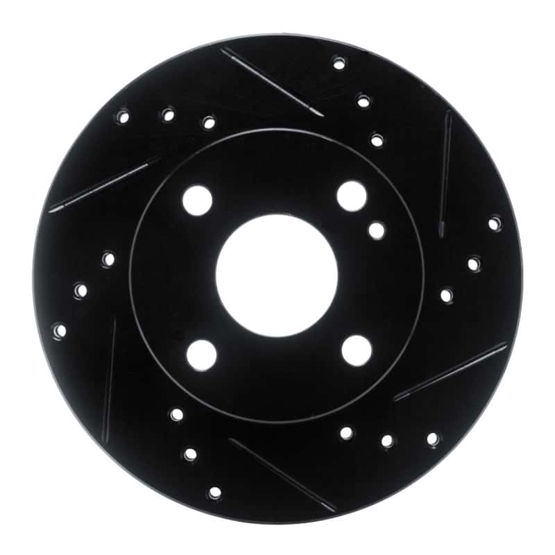 R1 Concepts — R1 90-93 Mazda Miata Front Right Drilled & Slotted Black Brake Rotor
R1 Brake Rotor Drill - view 1
