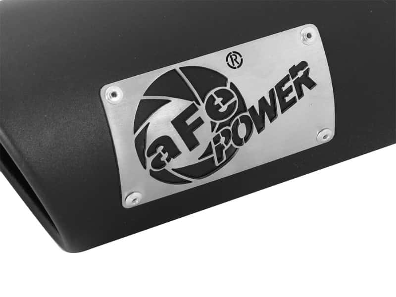 aFe — aFe MACHForce-XP 3.5in 409 Stainless Steel Exhaust Tip 3.5in x 4.5in Out x 12in L Clamp-On
Exhaust Tip Black - view 5