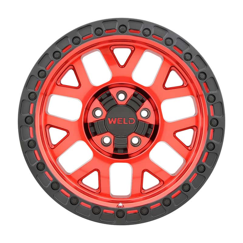 Weld — Weld Off-Road W133 17X9 Cinch 6X135 6X139.7 ET-12 BS4.50 Candy Red / Satin Black Ring 106.1 - view 1