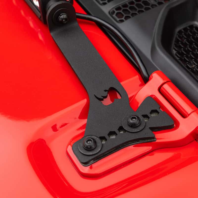 Go Rhino — Go Rhino 18-20 Jeep Wrangler JL/JLU/Gladiator JT Light Mount - 20in Single Row
Hood Hinge Mount - view 4