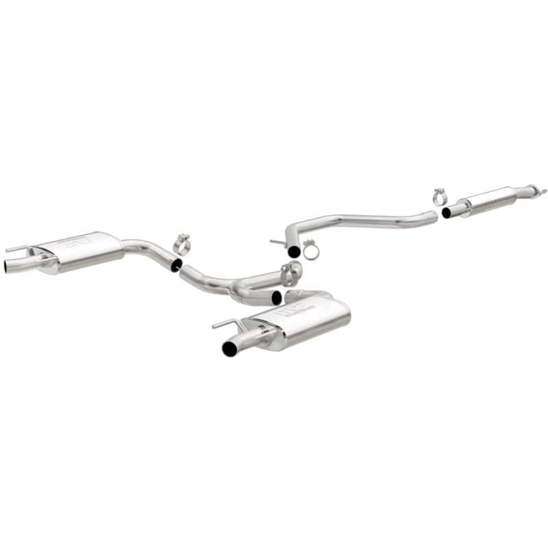 Magnaflow — MagnaFlow Cat-Back SS 2.25/2.5in Dual Split Rear Exit Polished 3in Tip 2015 Chev Impala 3.6L V6
Cat-Back - view 1
